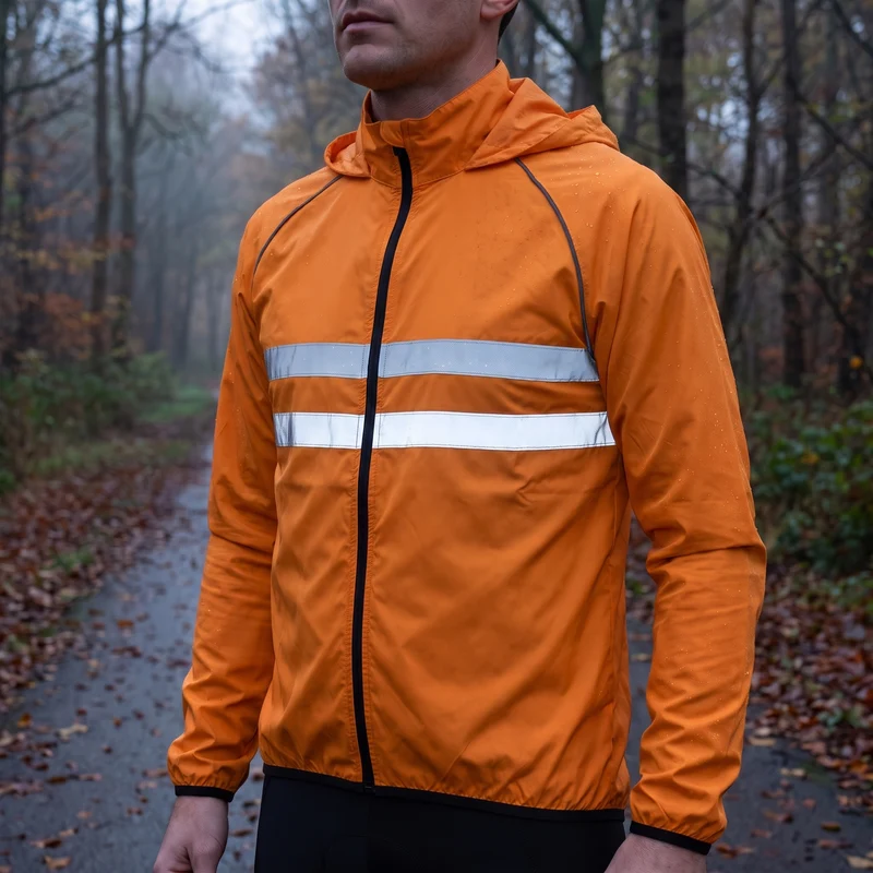 Fahrradjacke Herren Reflektierend - Faltbar & Winddicht - Nur 220 g